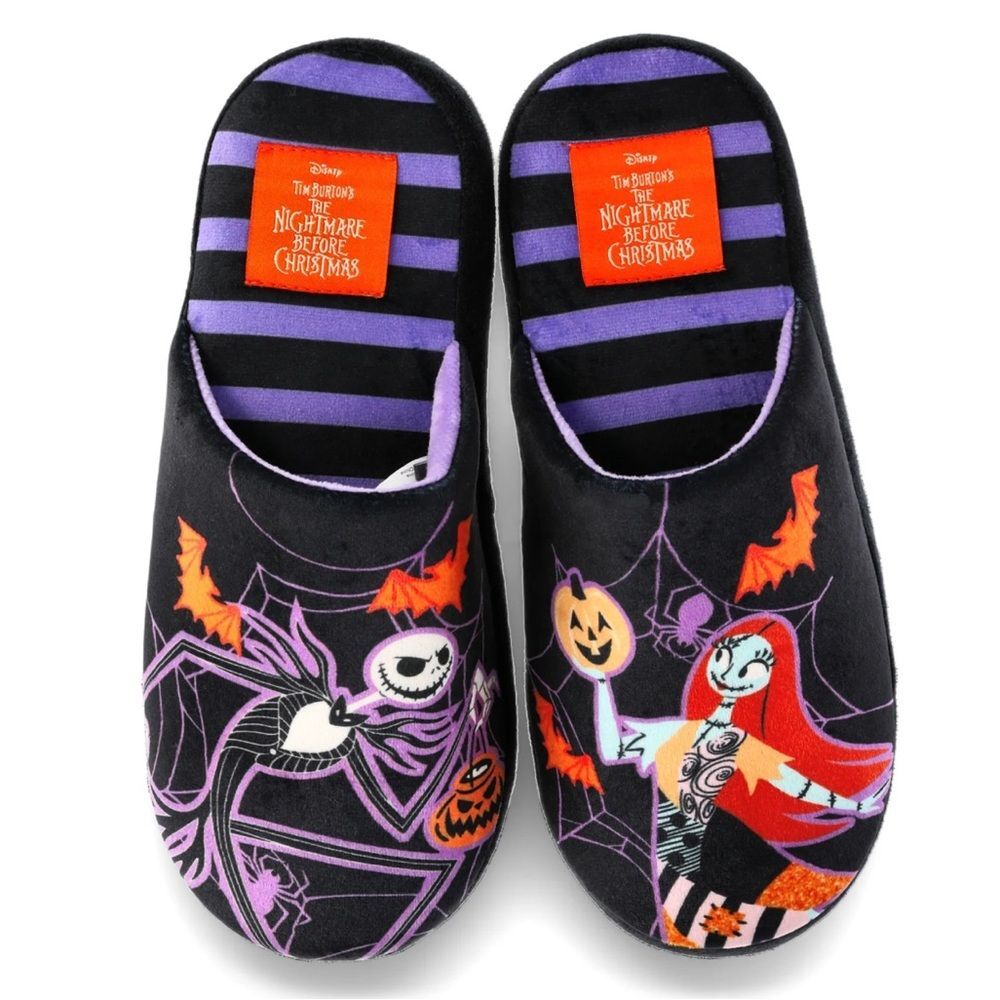 Nightmare Before Christmas Slippers Halloween Unisex Womens 7/8 Mens 5/6 A4
